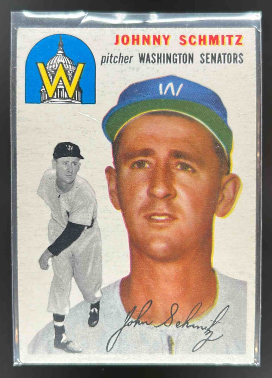 Card image for 1954 TOPPS BASEBALL JOHNNY SCHMITZ #33