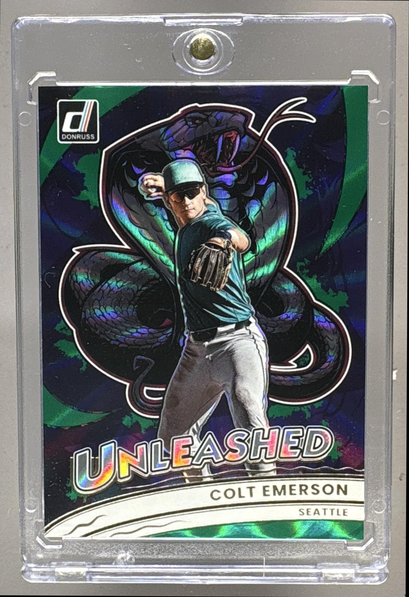 2026 PANINI DONRUSS COLT EMERSON #16 UNLEASHED GREEN LASER MARINERS