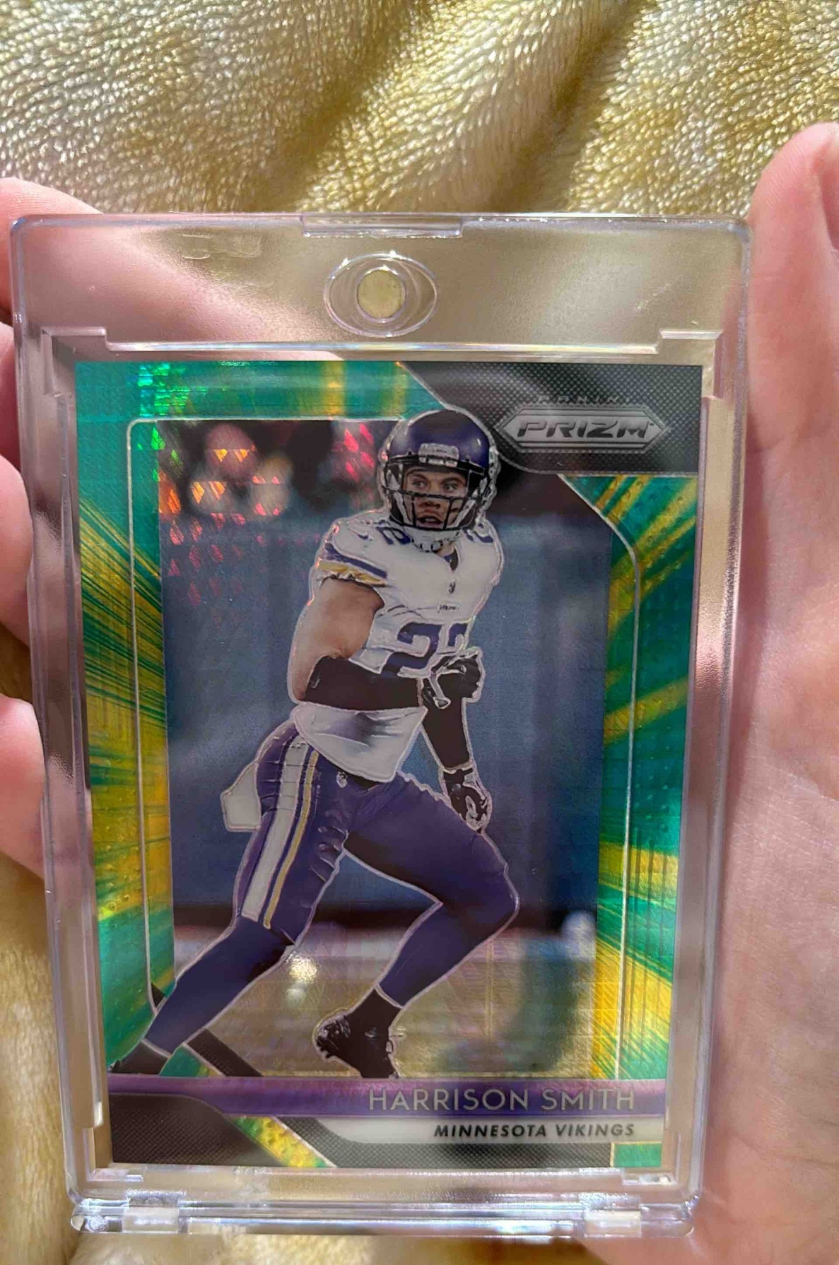 Card image for 2018 Panini Football Prizm Harrison Smith Camo /25 #82 Minnesota Vikings