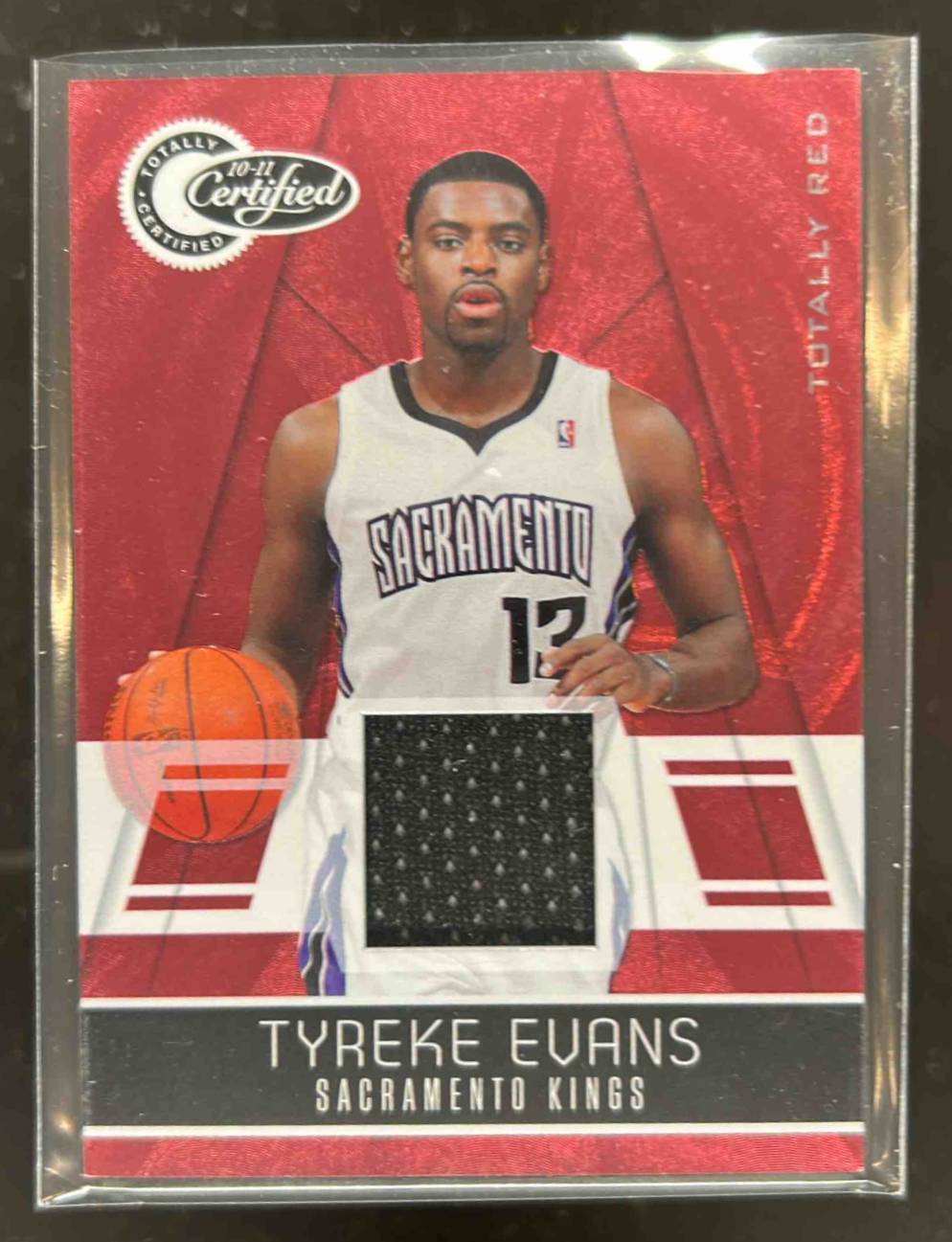 Card image for 2010-11 Panini Totally Certified Tyreke Evans Red Materials 108 /249 #59