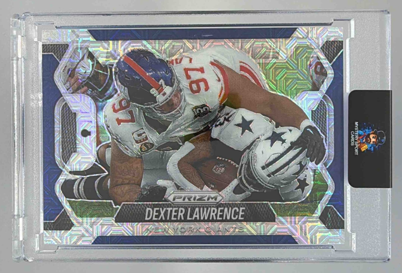Card image for 2025 Panini Football Prizm Dexter Lawrence Lockdown Mojo /25 #3 New York Giants