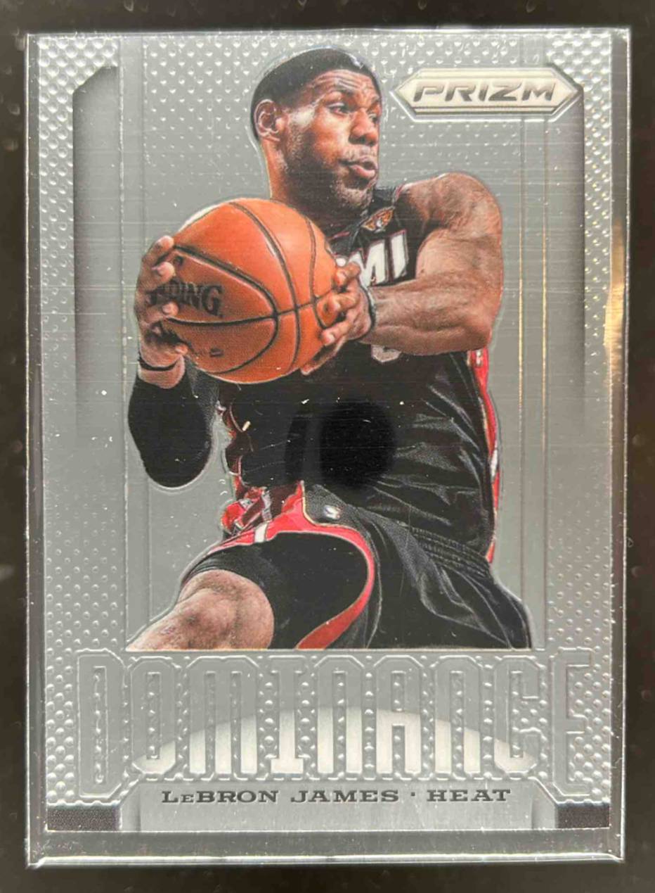 Card image for 2013-14 PANINI PRIZM LEBRON JAMES DOMINANCE #1 MIAMI HEAT