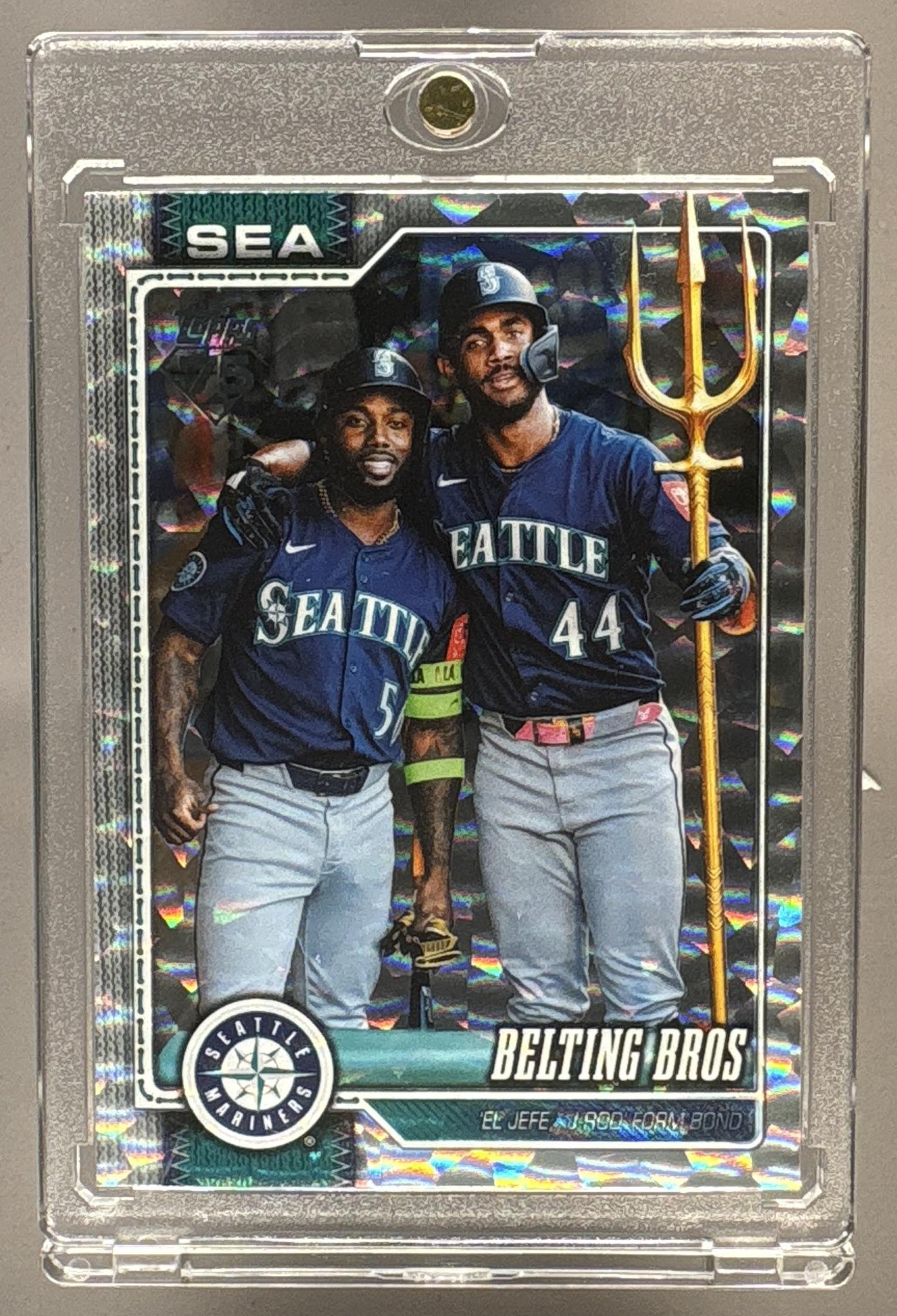 2026 TOPPS SERIES 2 BELTING BROS #369 SANDGLITTER COMBO CARD MARINERS