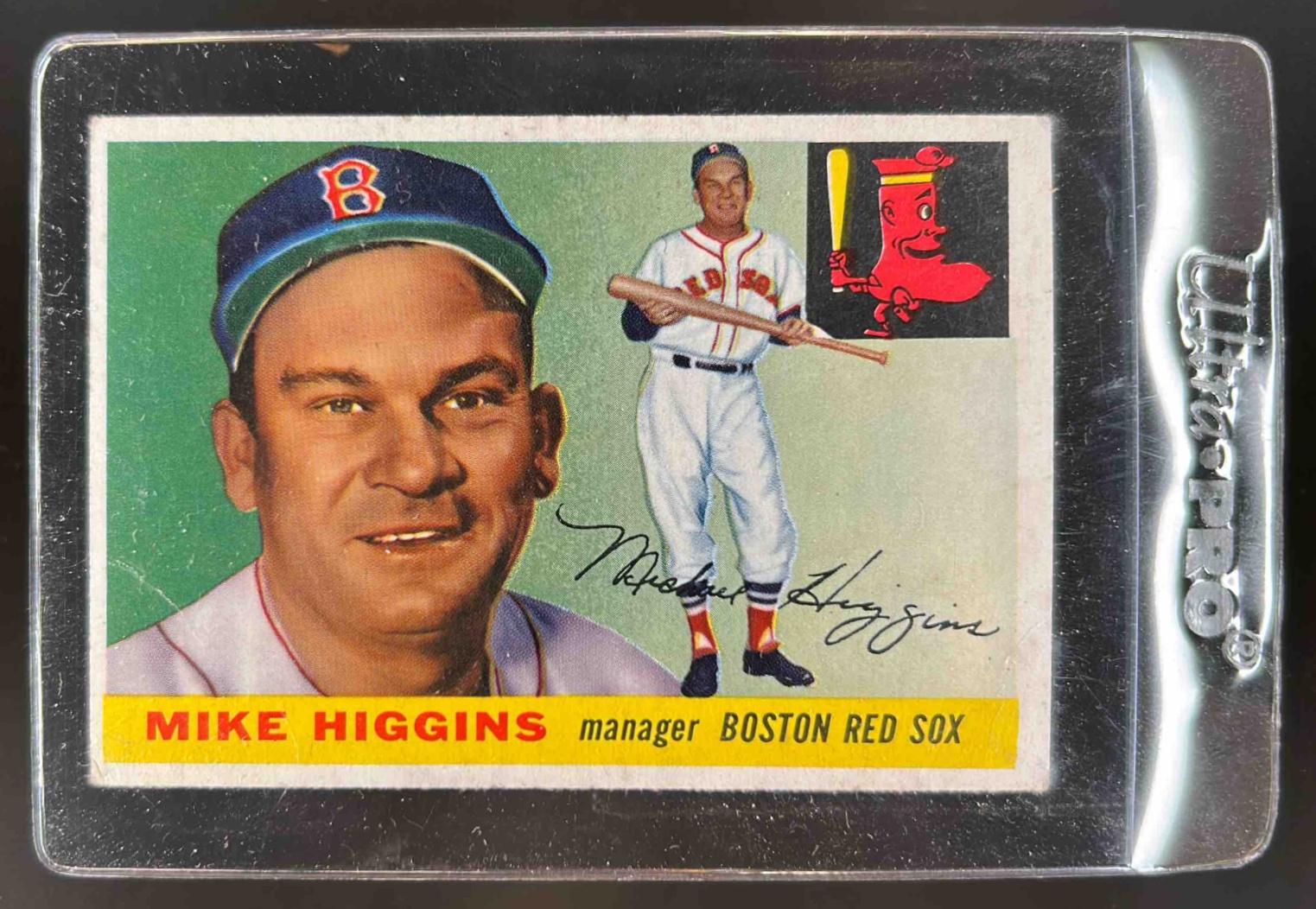 Card image for 1955 TOPPS BASEBALL MIKE HIGGINS #150 BOSTON RED SOX
