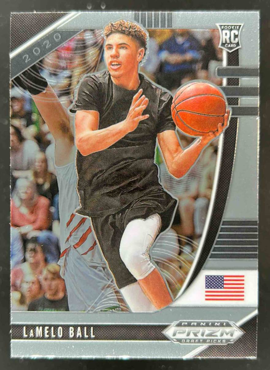 Card image for 2020-21 PANINI PRIZM DRAFT PICKS COLLEGIATE LAMELO BALL #3 RC ROOKIE