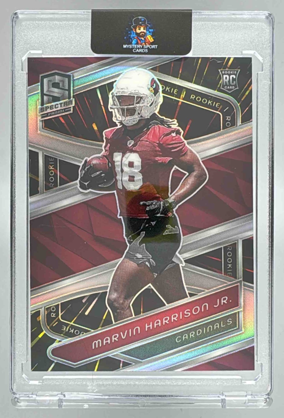 Card image for 2024 Panini Spectra Marvin Harrison Jr. Rookies Hyper /75 #112 RC Cardinals
