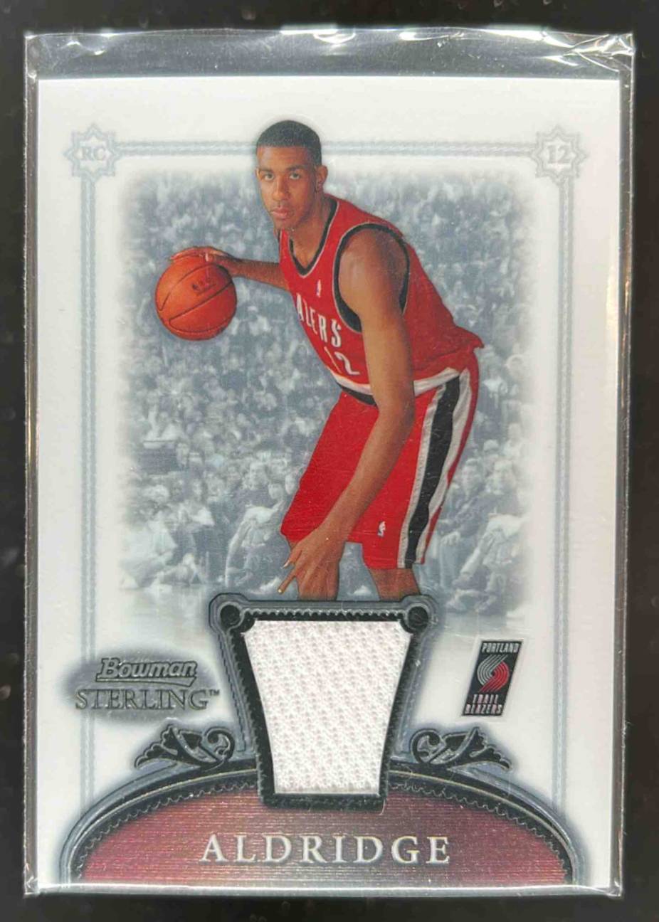 Card image for 2006-07 BOWMAN STERLING LAMARCUS ALDRIDGE #60 MEM RC PORTLAND TRAIL BLAZERS