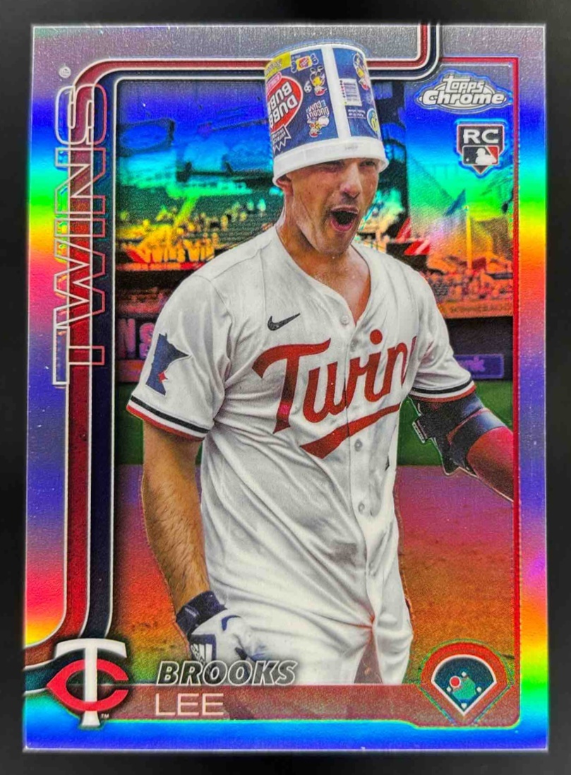 Card image for 2025 Topps Chrome Update Brooks Lee Image Variation #USC6 RC Twins