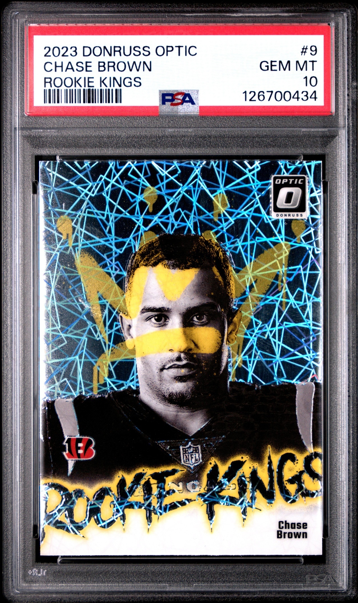 Card image for 2023 Panini Donruss Optic Chase Brown Rookie Kings #9 RC Bengals