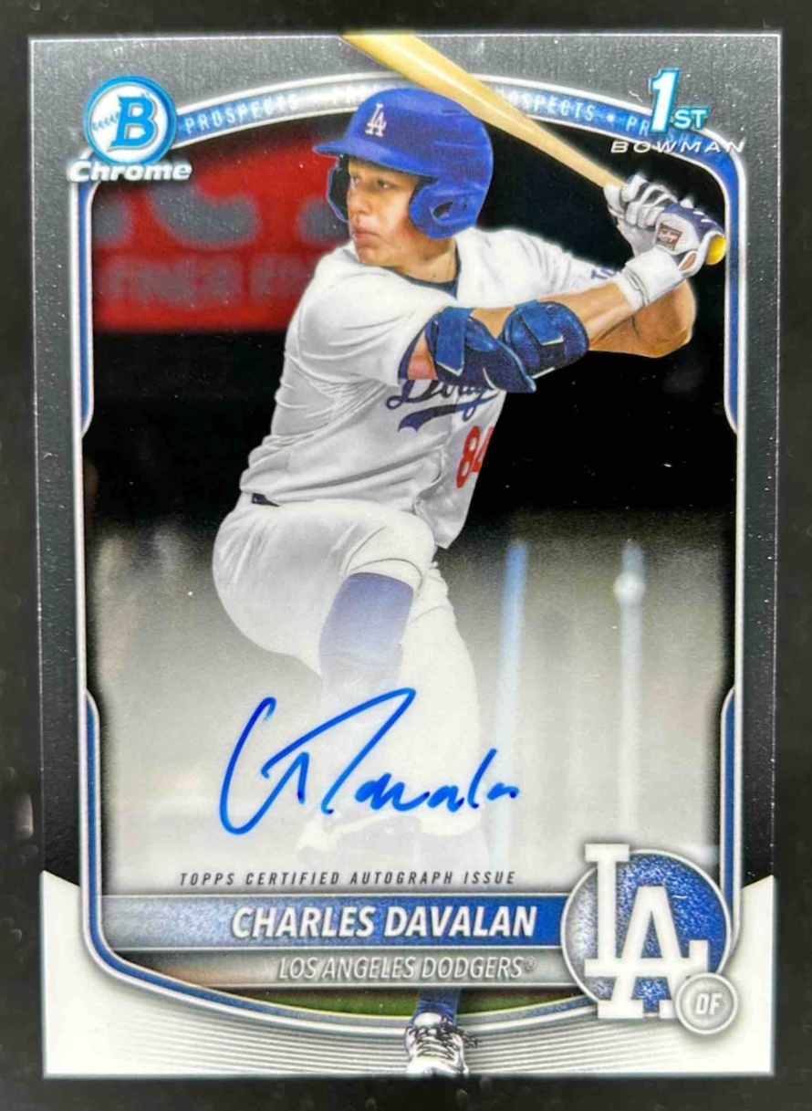 Card image for Charles Davalan 2025 Bowman Draft Chrome Prospect Auto