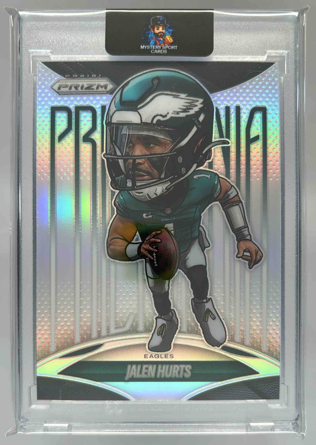 Card image for 2025 Panini Football Prizm Jalen Hurts Prizmania #24 Philadelphia Eagles