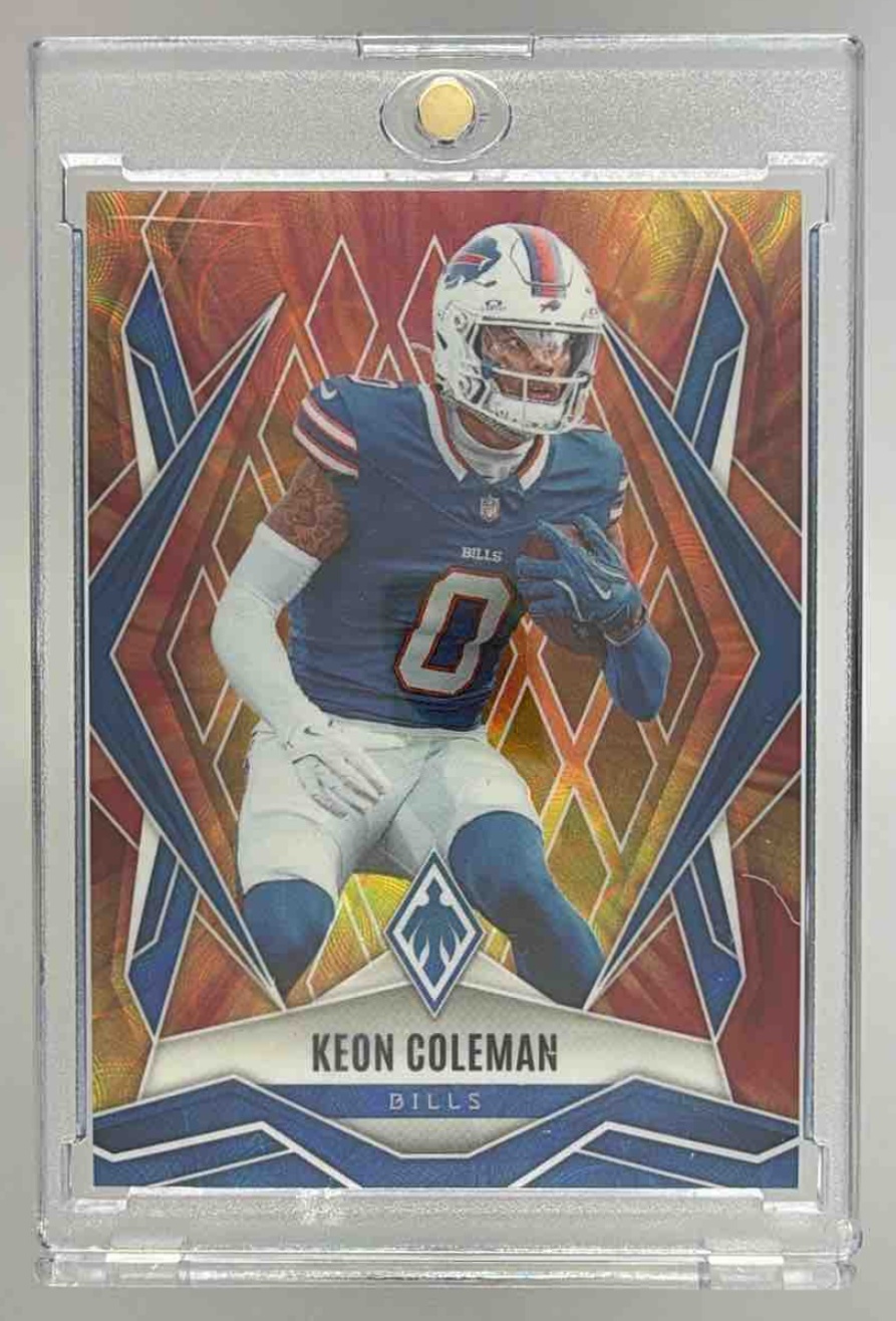 Card image for 2025 Panini Football Phoenix Keon Coleman Fire Burst /350 #25 Buffalo Bills
