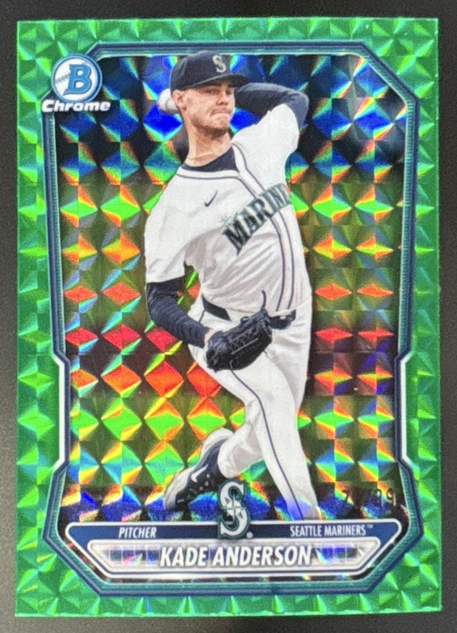 Card image for 2026 Bowman Kade Anderson Chrome Prospects Green Geometric Refractor /99