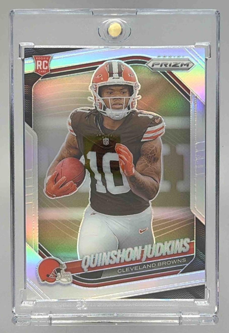 Card image for 2025 Panini Football Prizm Quinshon Judkins #313 RC Cleveland Browns