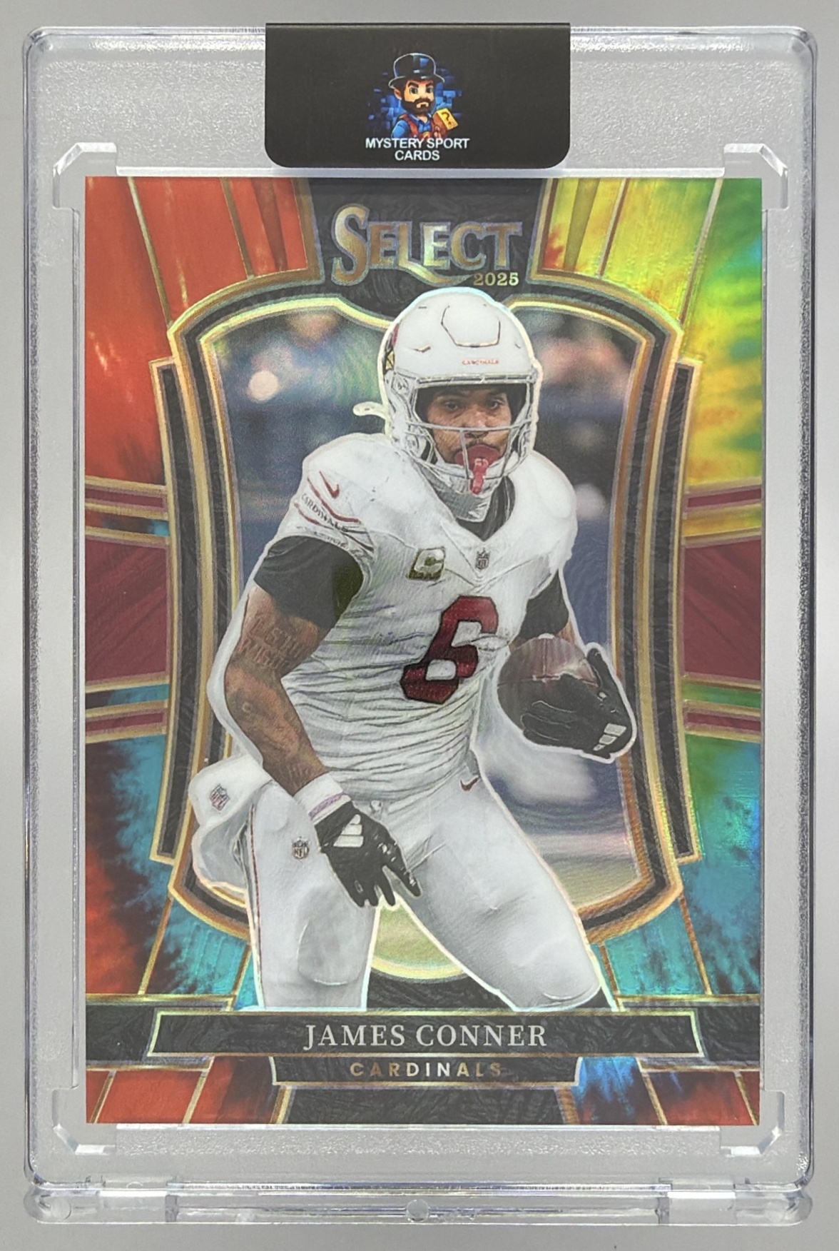 Card image for 2024 Panini Select James Conner Field Dragon Scale Prizm /70 #456 Cardinals