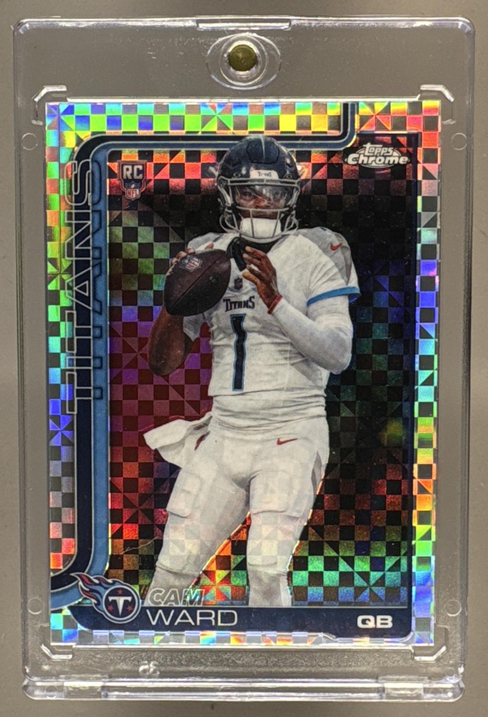 2025 TOPPS CHROME CAM WARD #314 ROOKIE X-FRACTOR RC TITANS