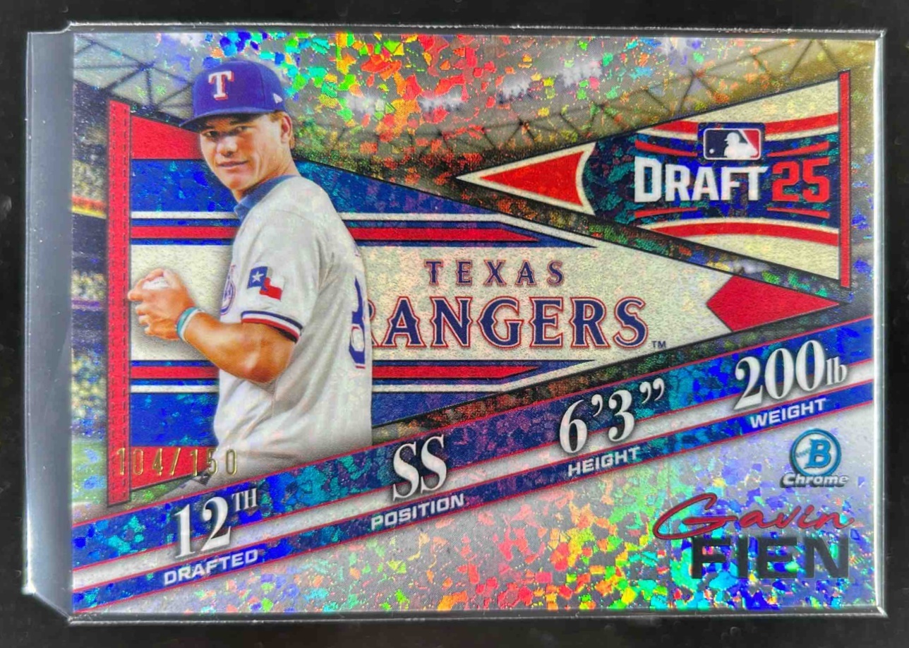 Card image for Gavin Fien 2025 Bowman Draft Night Mini-Diamond Refractor /150