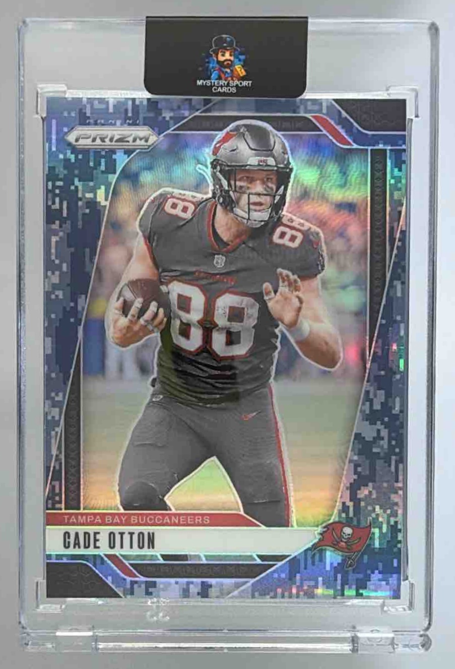 Card image for 2024 Panini Football Prizm Cade Otton Navy Camo /25 #271 Tampa Bay Buccaneers