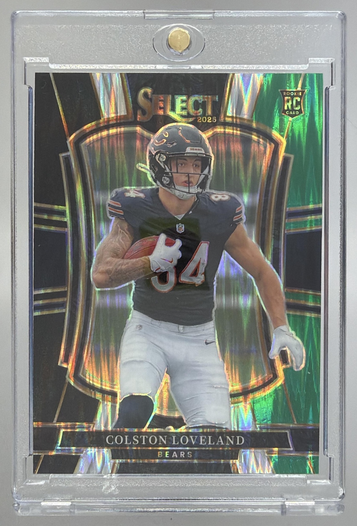 Card image for 2025 Panini Football Select Colston Loveland Premier Level #172 RC Chicago Bears