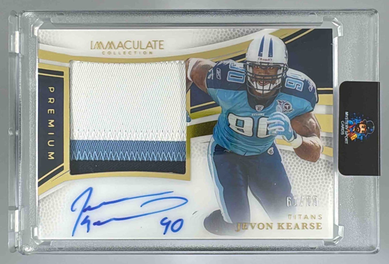 Card image for 2025 Panini Immaculate Collection Jevon Kearse Premium Patch Auto /99 #28 MEM Titans