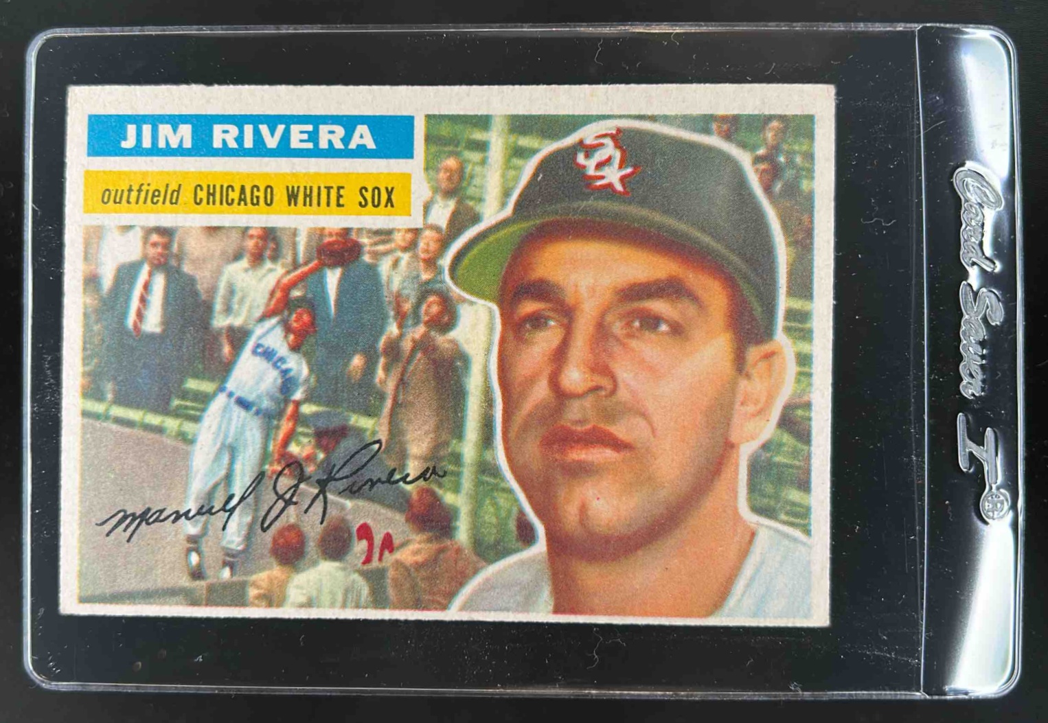 Card image for 1956 TOPPS BASEBALL JIM RIVERA #70B CHICAGO WHITE SOX