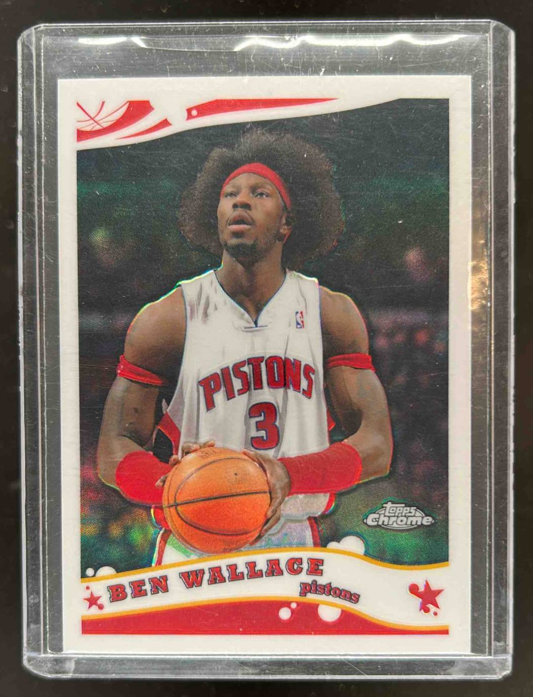 Card image for 2007-08 TOPPS CHROME BEN WALLACE REFRACTOR /999 #103 CHICAGO BULLS