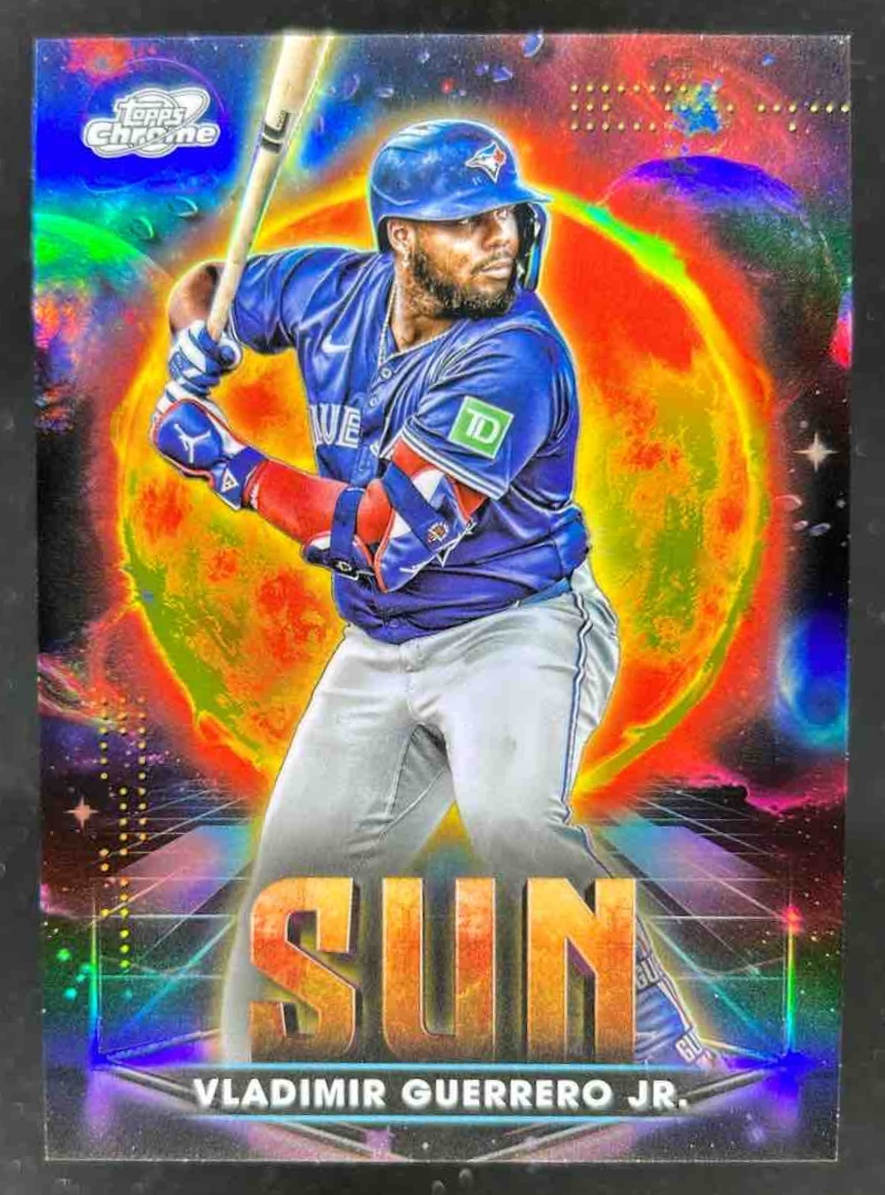 Card image for Vladimir Guerrero Jr. 2025 Topps Cosmic Chrome Planetary Pursuit Sun