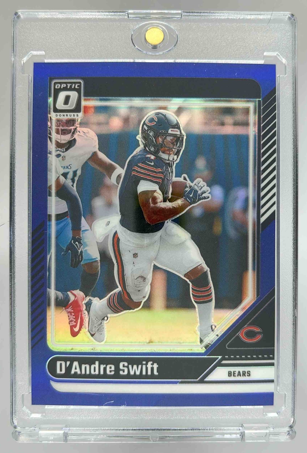 Card image for 2024 Panini Football Donruss Optic D'Andre Swift Blue /199 #34 Chicago Bears