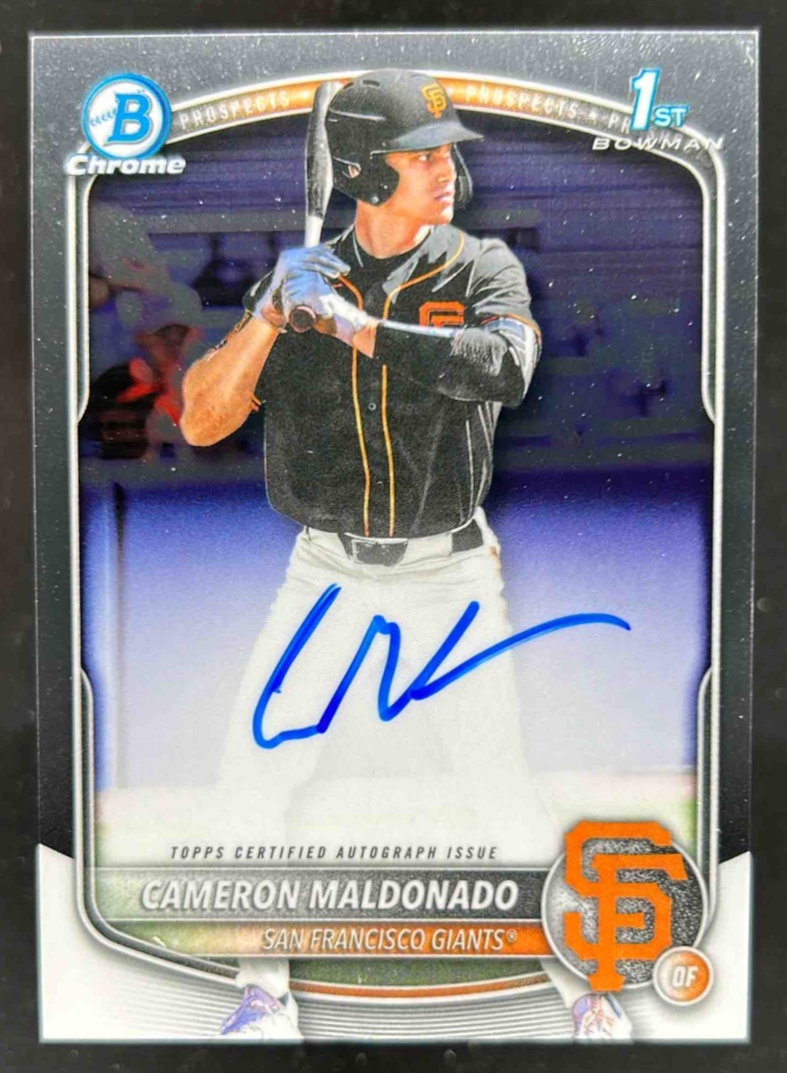 Card image for Cameron Maldonado 2025 Bowman Draft Chrome Prospect Auto