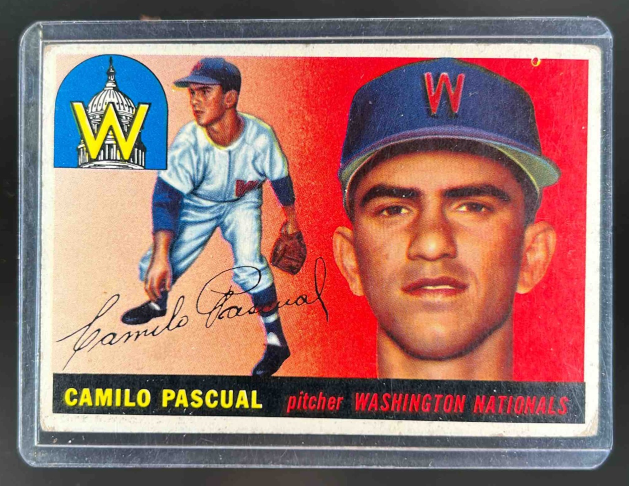 Card image for 1955 TOPPS BASEBALL CAMILO PASCUAL #84 RC