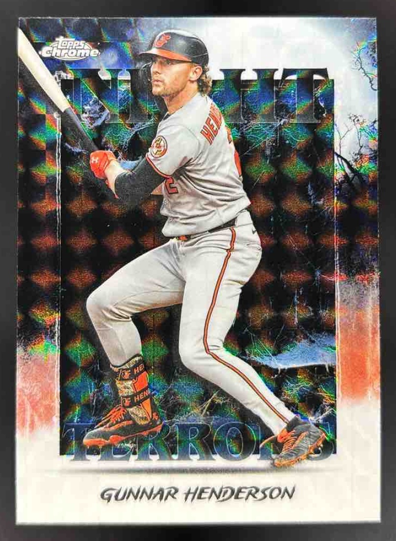 Card image for 2025 Topps Chrome Update Gunnar Henderson Night Terrors Geometric #NT-16