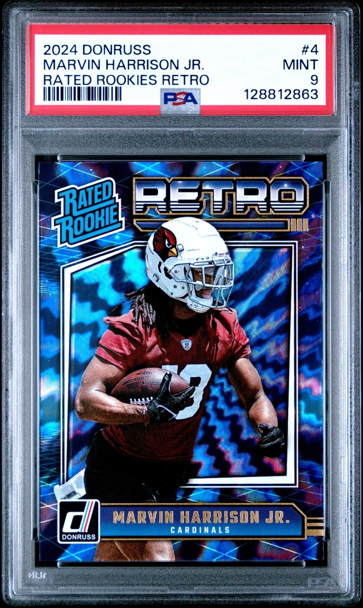 Card image for 2024 Panini Donruss Marvin Harrison Jr. Retro Rated Rookie #4 Cardinals