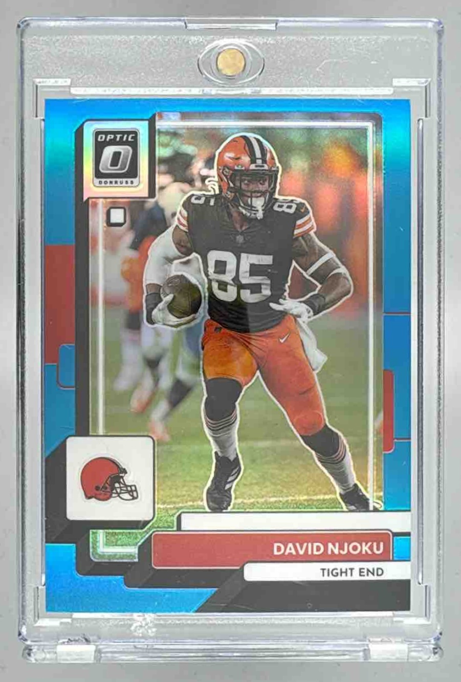 Card image for 2022 Panini Football Donruss Optic David Njoku Aqua /299 #48 Cleveland Browns