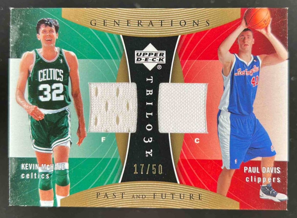 Card image for 2006-07 TRILOGY KEVIN MCHALE PAUL DAVIS #PFM-MD GENERATIONS PAST AND FUTURE MEMORABILIA /50 MEM