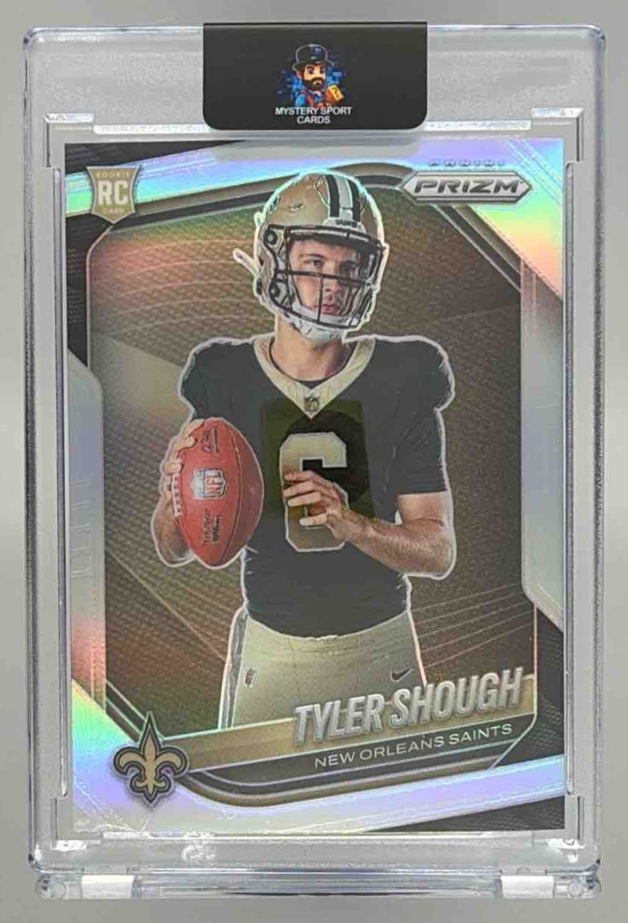Card image for 2025 Panini Prizm Tyler Shough Rookie Variations Silver #429 Saints