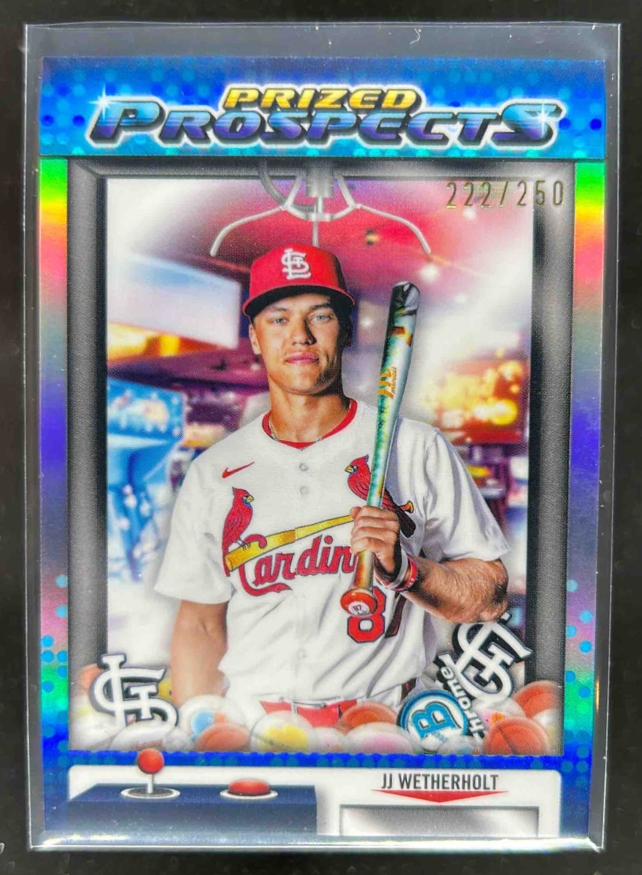 Card image for JJ Wetherholt 2025 Bowman Draft Chrome Prized Prospects Refractor /250