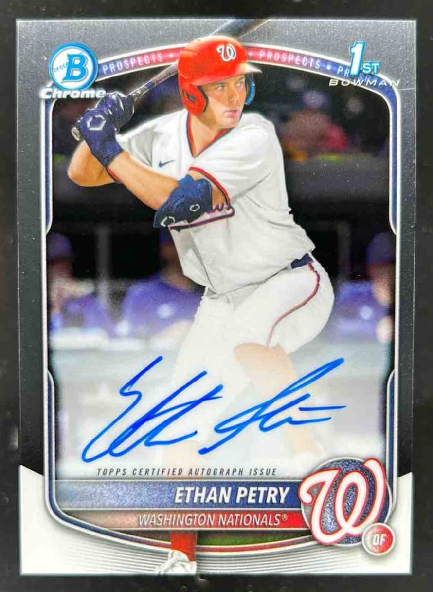 Card image for Ethan Petry 2025 Bowman Draft Chrome Prospect Auto