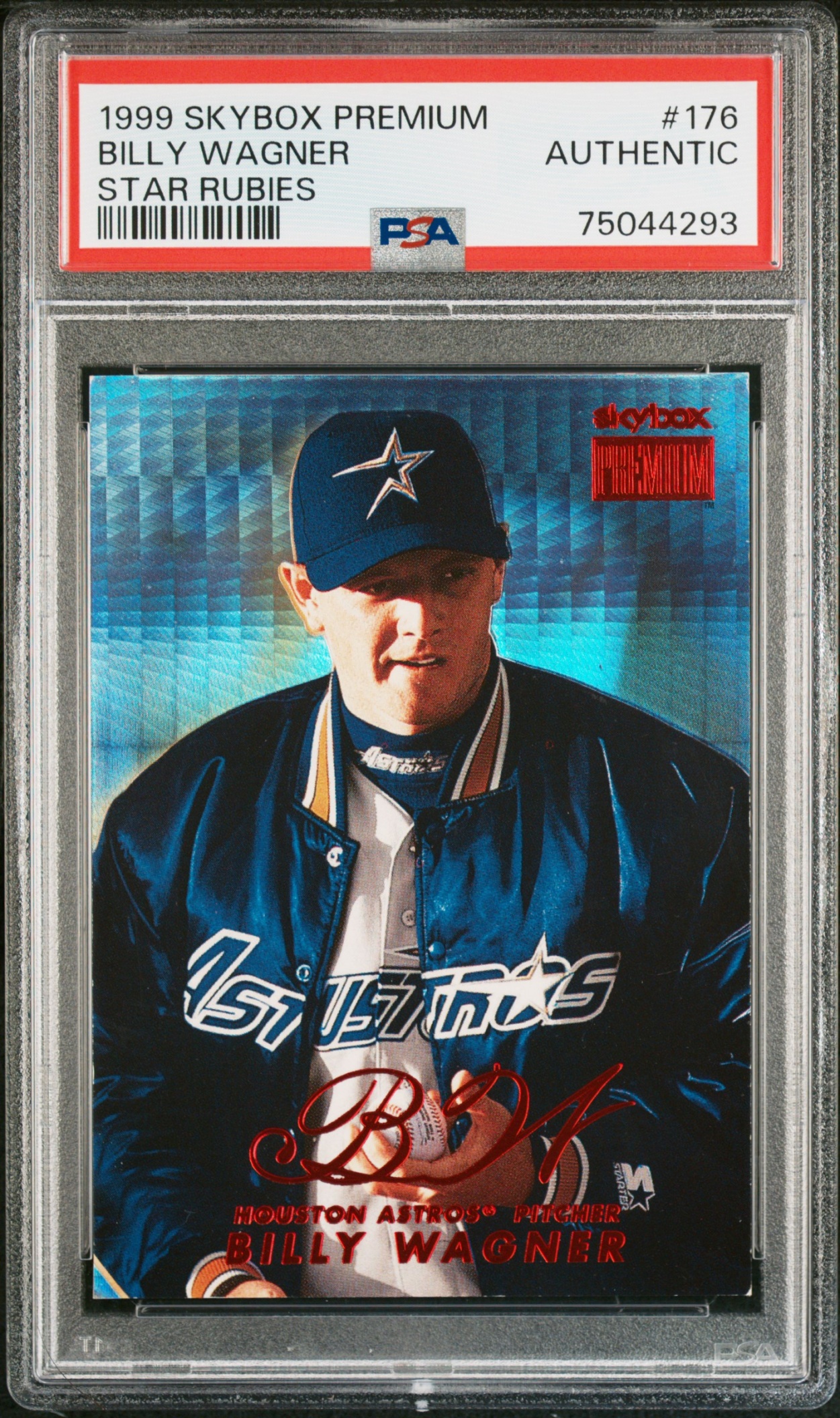 1999 Skybox Premium Billy Wagner Star Rubies /50 #176 Astros PSA AUTH