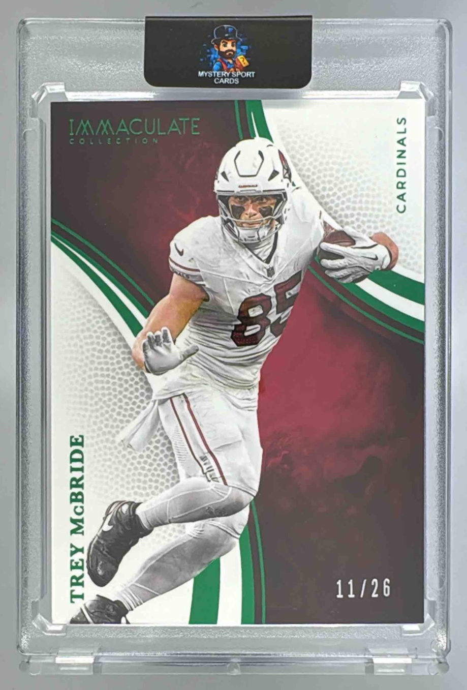 Card image for 2025 Panini Immaculate Collection Trey McBride Emerald /26 #2 Cardinals