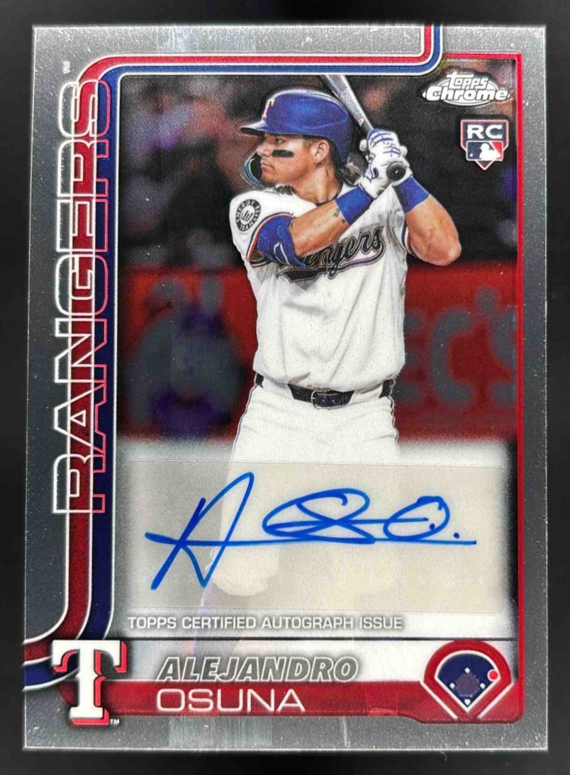 Card image for 2025 Topps Chrome Update Alejandro Osuna Auto #AC-AO Rangers