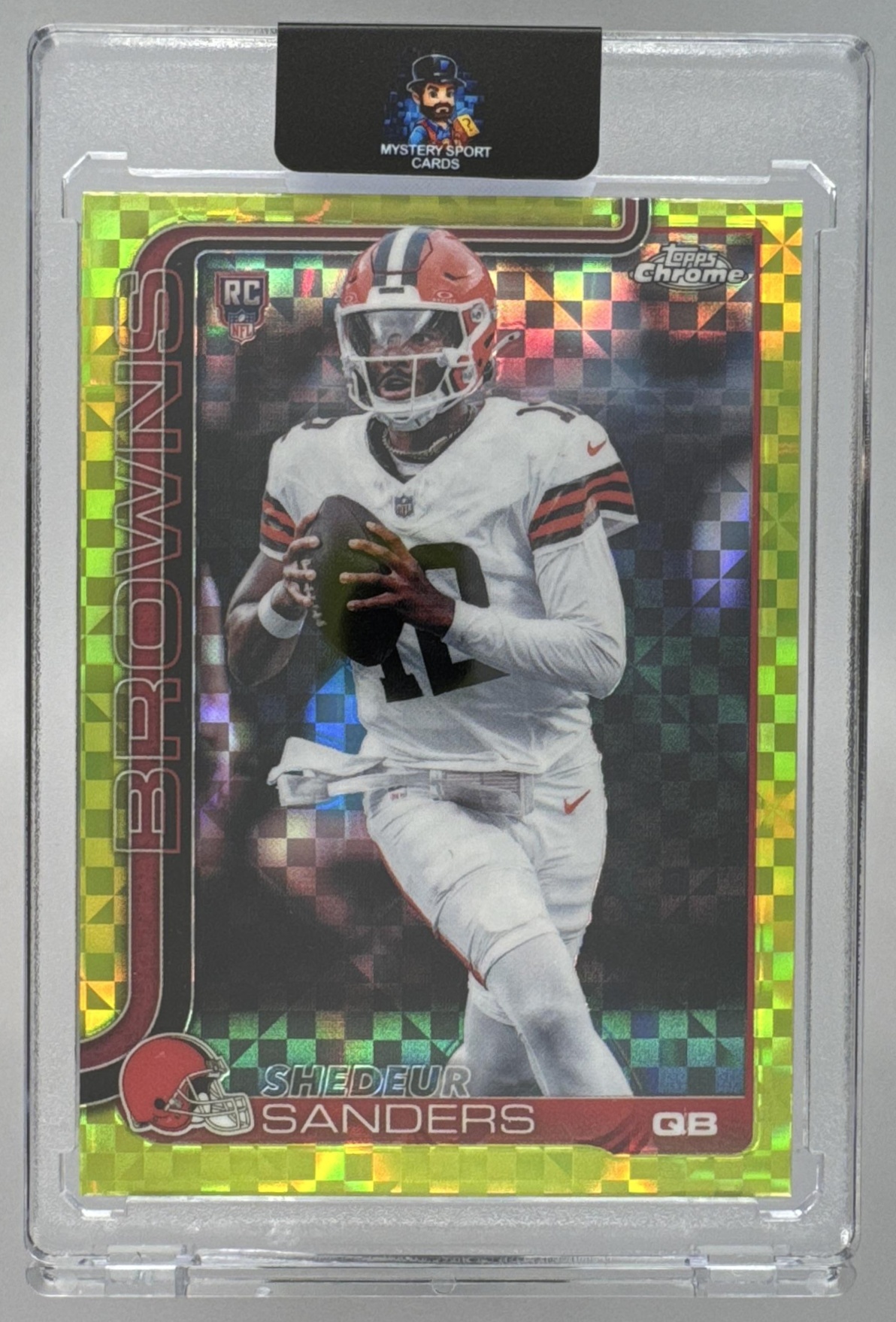 Card image for 2025 Topps Football Chrome Shedeur Sanders Rookie #315 RC Cleveland Browns