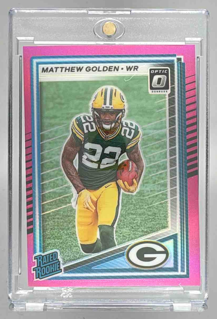 Card image for 2025 Panini Donruss Optic Matthew Golden Rated Rookie #205 Packers