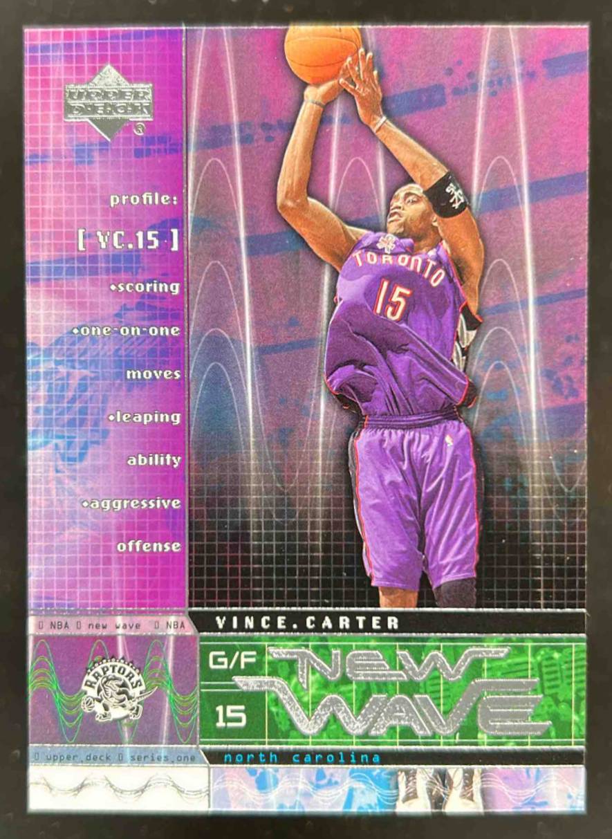 Card image for 2002-03 UPPER DECK VINCE CARTER NEW WAVE #NW11 TORONTO RAPTORS