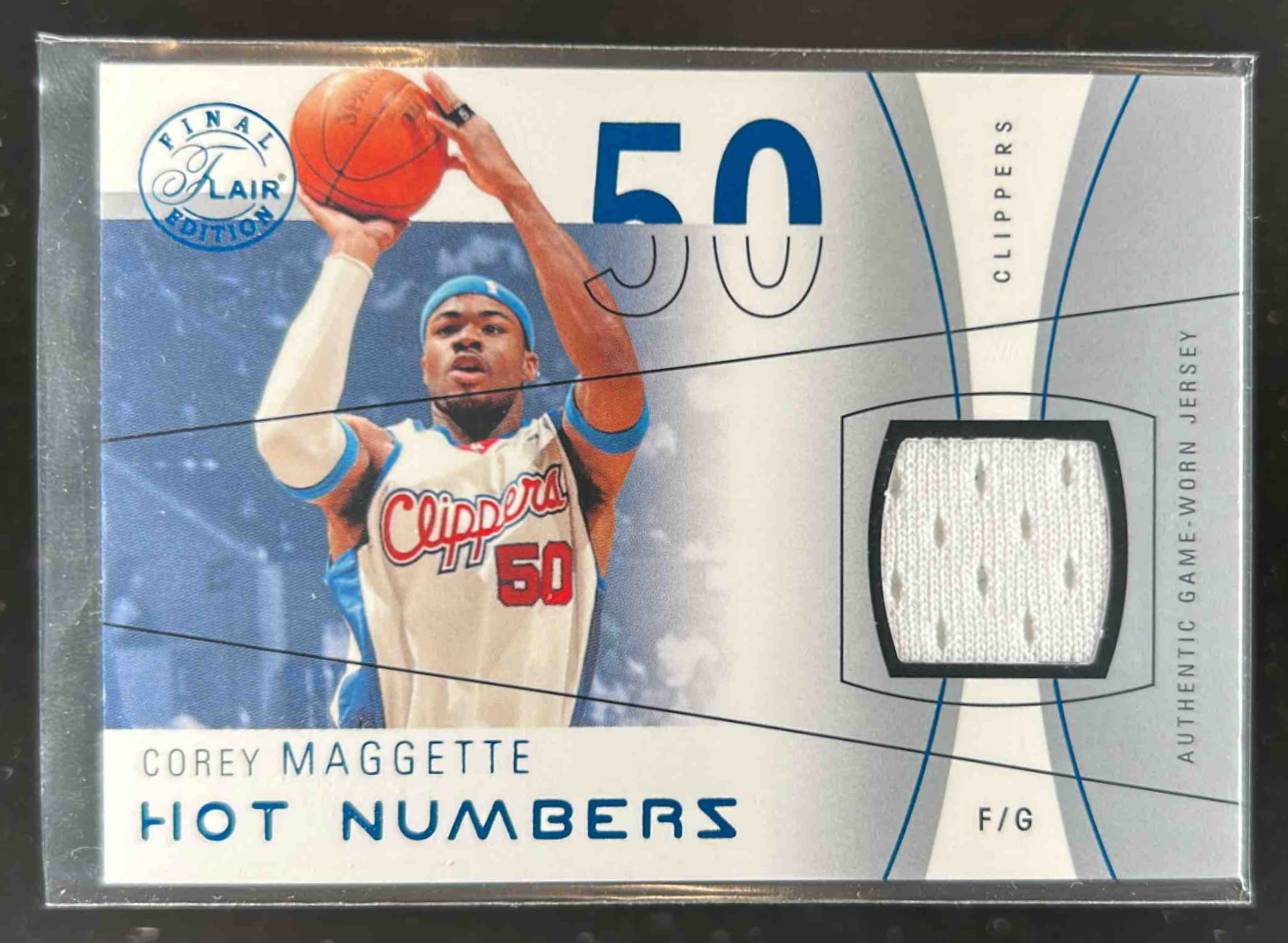 Card image for 2003 Fleer Flair Final Edition Corey Maggette Hot Numbers Jerseys (250) /250 #HN-CM MEM