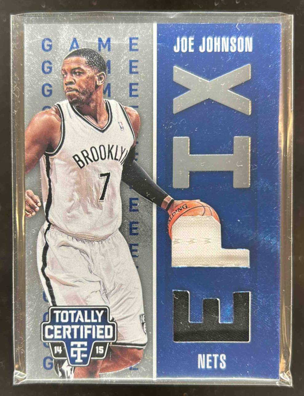Card image for 2014-15 PANINI TOTALLY CERTIFIED JOE JOHNSON EPIX GAME MEMORABILIA BLUE /149 #15