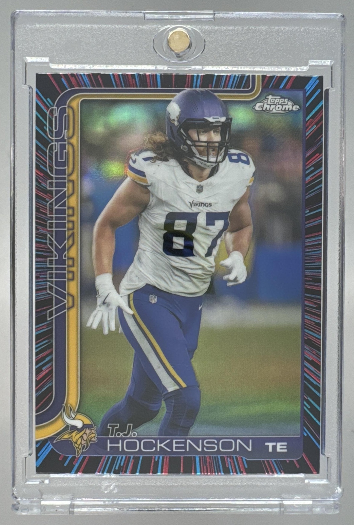 Card image for 2025 Topps Football Chrome T.J. Hockenson #200 Minnesota Vikings