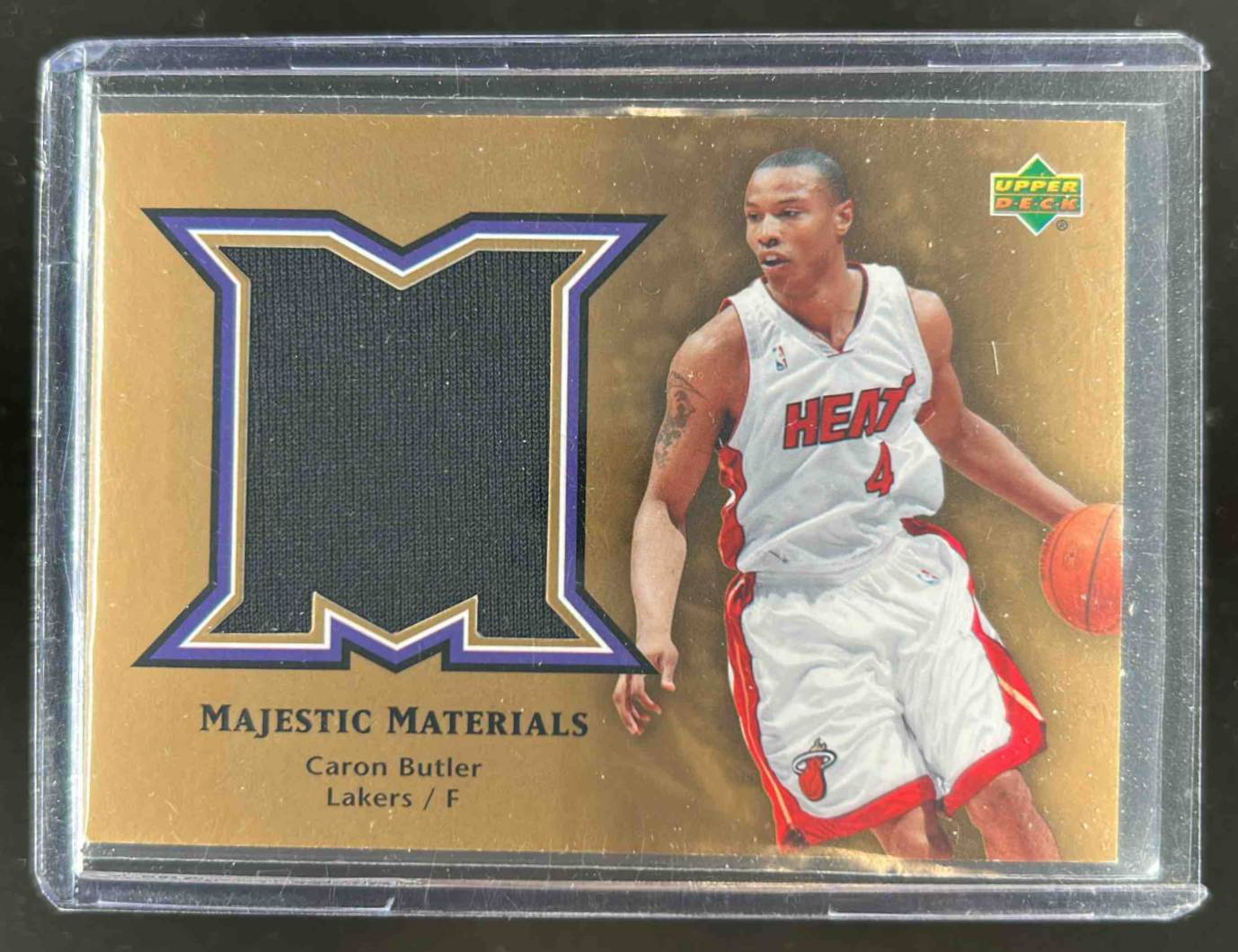 Card image for 2004-05 UPPER DECK CARON BUTLER MAJESTIC MATERIALS #MA-CB MIAMI HEAT