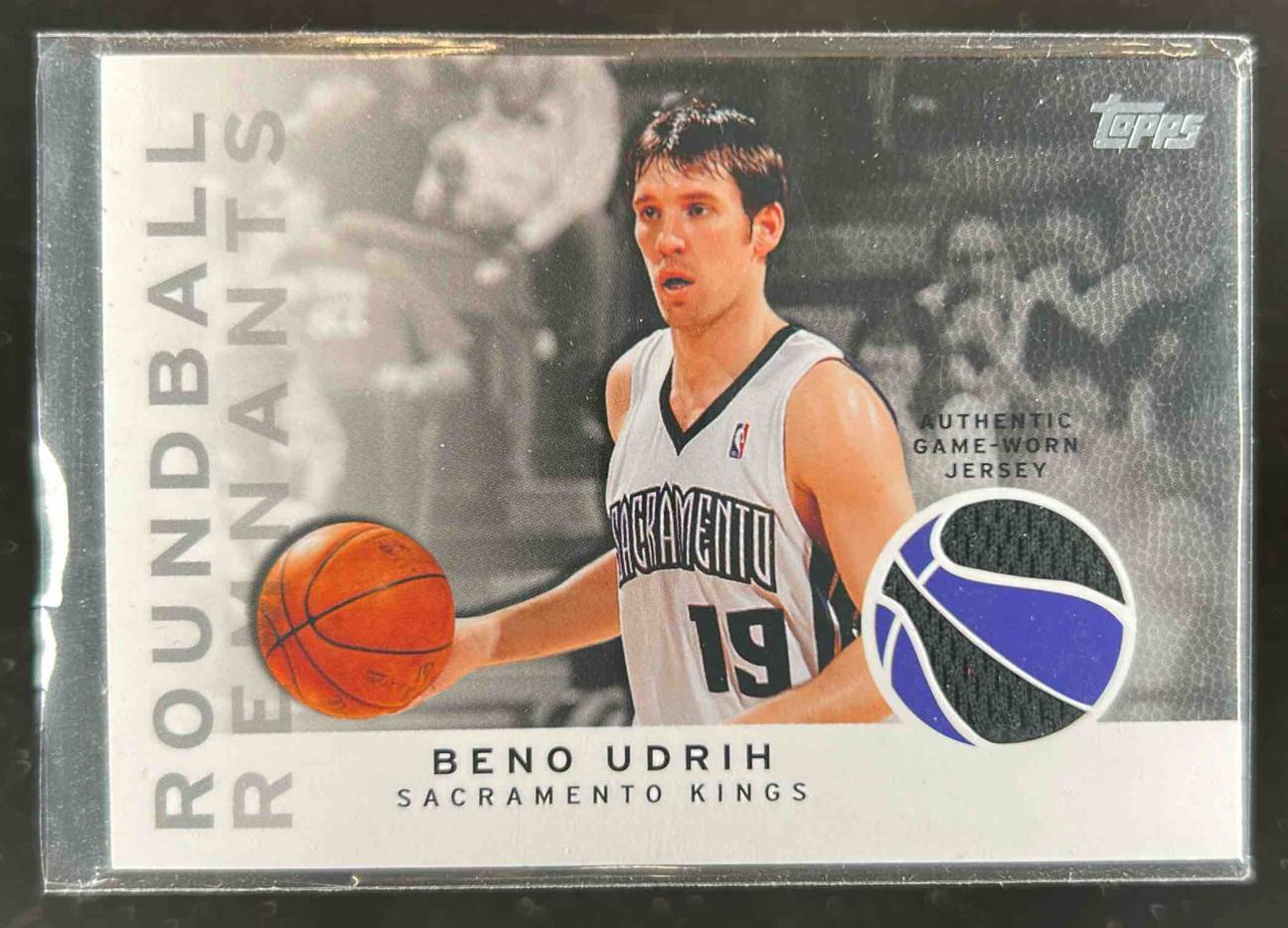 Card image for 2009-10 TOPPS BENO UDRIH ROUNDBALL REMNANTS #RR-BU SACRAMENTO KINGS