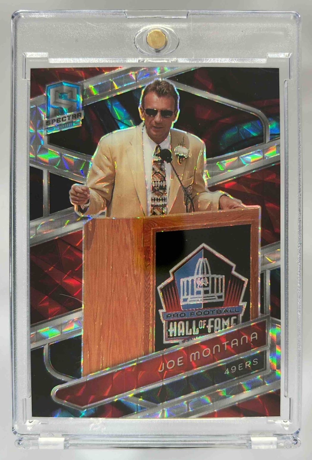 Card image for 2024 Panini Spectra Joe Montana Interstellar /60 #108 49ers