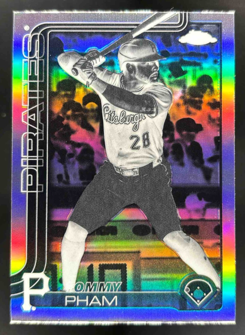 Card image for 2025 Topps Chrome Update Tommy Pham Negative Refractor #USC45 Pirates